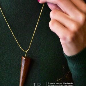 Teak and brass Wooden Pendant