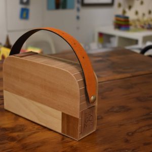 wooden bag with Clutch
