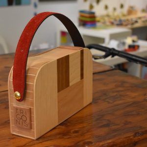 wooden bag with Clutch